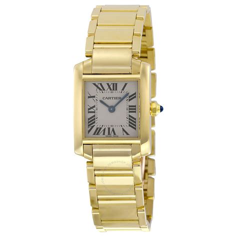 gold cartier tank française watch